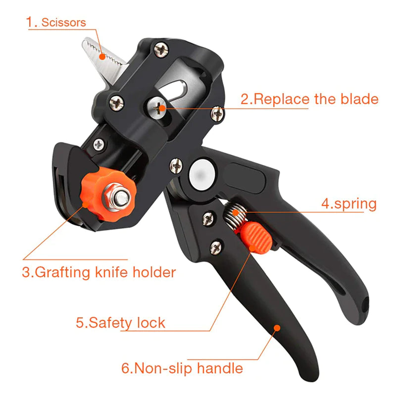 Garden Tree Grafting Pruning Shears Kit