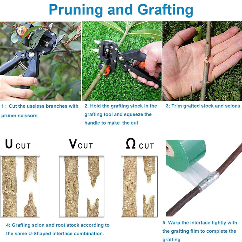 Garden Tree Grafting Pruning Shears Kit